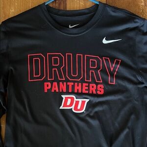 Nike Black Long Sleeve Drury Panthers Tee